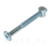 Złącze do łóżka z nakrętką wałeczkową i wkrętem M8X100 mm - 12
