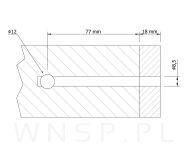 Złącze do łóżka z nakrętką wałeczkową i wkrętem M8X100 mm - 10