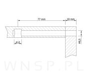 Złącze do łóżka z nakrętką wałeczkową i wkrętem M8X100 mm - 11