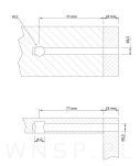 Złącze do łóżka z nakrętką wałeczkową i wkrętem M8X100 mm - 2