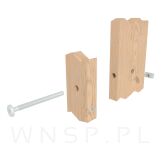 Złącze do łóżka z nakrętką wałeczkową i wkrętem M8X100 mm - 3