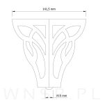 Noga meblowa Kwiat 13 cm, biały - 4