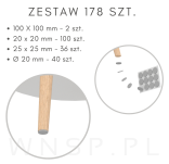 Zestaw filców 178 szt. szare - 3