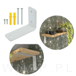 Nowoczesny wspornik biały do półki meblowej loft L 10 x 7 cm - 4