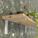 Nowoczesny wspornik biały do półki meblowej loft L 10 x 7 cm - 5