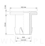 M10 X 15 mm - wbijana wpustka, mufa do drewna - 3