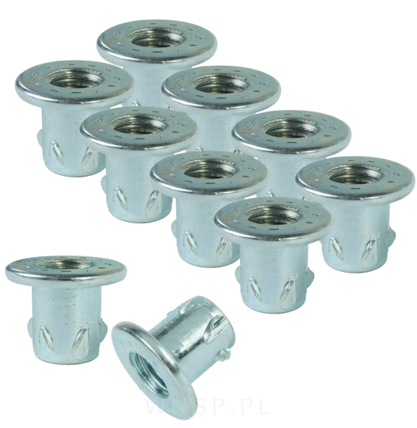 M10 X 15 mm - wbijana wpustka, mufa do drewna