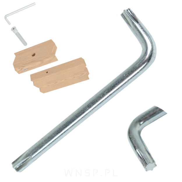 Klucz typ L, torx T20 stalowy, hartowany, opakowanie 100 szt.