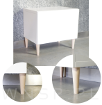 Noga bukowa prosta, stożek 35 cm, surowa - 3