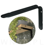 Wspornik do półki ściennej 2 sztuki 260 x 170 mm, czarny - 4