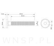M8 X 55 mm z łbem walcowym na imbus 5 - 2