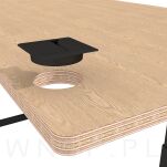 Przepust do kabli Ø 80 mm, tworzywowy - czarny - 4