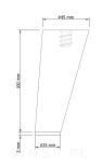 Noga bukowa skośna, stożek 10 cm, orzech - 2
