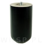 Nóżka bukowa biała 15 cm, walcowa 60 mm z blachą - 10