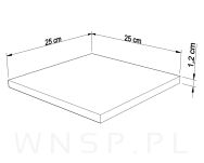 Podkład pod tort 25 x 25 cm kwadratowy, dekoracja na urodziny gruby sztywny biały - 2