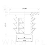 Mufa wbijana M8 x 13 mm, do stopek meblowych - 3