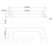 Uchwyt meblowy Modena 96 mm czarny - 3
