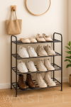 Stojak na buty regał organizer metalowy 4 poziomy loft do przedpokoju - 4