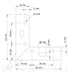 Noga meblowa GWIAZDA 15 cm, czarny mat - 2