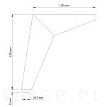 Noga meblowa GWIAZDA 15 cm, czarny mat - 5