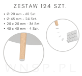 Zestaw filców 124 szt. białe - 3