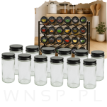 Zestaw 24 okrągłych słoiczków 120 ml na przyprawy do kuchni + naklejki - 6