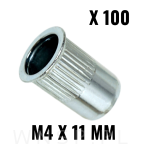 Nitonakrętka M4 x 11 MM, ryflowana, mini stożek - 3