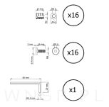 Zestaw montażowy do kółek meblowych fi 40 mm - 2