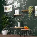 Noga stalowa prosta stożek 40 cm, z blachą montażową, czarna matowa - 2