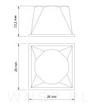 20 X 20 X 13.2 mm- Odbojnik do drzwiczek - 2