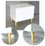 Noga bukowa prosta UNIQ 10 CM z blachą montażową - 3