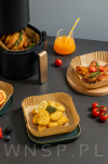 WKŁAD AIR FRYER 20 X 20 CM PAPIER WKŁADY PAPIEROWE DO FRYTKOWNICY BEZTŁUSZCZOWEJ - 2