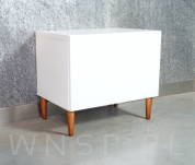 Noga bukowa prosta UNIQ 45 cm z blachą montażową, orzech - 7