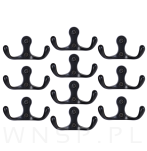 Haczyk 2 ramienny wieszak przykręcany, typ Madera, czarny - 6