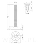 Stopka meblowa M10 X 85 mm z gniazdem do mebli - 2