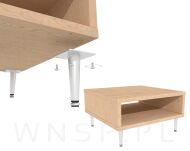 Nogi stalowe 12 cm, zestaw z wkrętami, chrom - 5