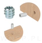 Mufa M6 X 12 mm, wkręcana na imbus - 5