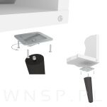 4x Noga bukowa skośna UNIQ 35 CM z blachą montażową - 7