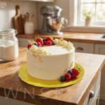 Podkład pod tort Ø 20 cm okrągły, dekoracja na urodziny gruby sztywny złoty - 3