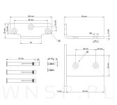 Nowoczesny wspornik do półki meblowej loft T 100 mm - 3