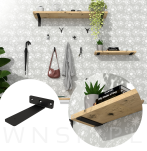 Nowoczesny wspornik do półki meblowej loft T 100 mm - 4