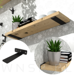 Nowoczesny wspornik do półki meblowej loft T 100 mm - 5