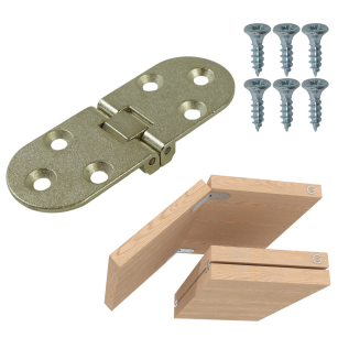 Zawias maszynowy do wkładek stołu 6 otworowy, 80 x 30 mm, nikiel