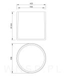 Ślizgacz ochronny PVC okrągły na nogę Ø 32 mm transparentny - 3