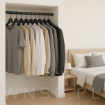 WIESZAK DREWNIANY CZARNY NA UBRANIA ZESTAW  X10 WIESZAKI DREWNIANE - 5