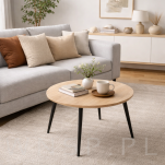 Noga stalowa skośna stożek 45 cm, z blachą montażową, czarna matowa - 5