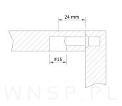10 x Złącze meblowe 24 MM mimośrodowe zaczep M6 - 3