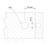 10 x Złącze meblowe 24 MM mimośrodowe zaczep M6 - 2