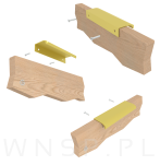 Uchwyt krawędziowy Lyon złoty szczotkowany, rozstaw 160 mm - 3