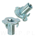 Nakrętka pazurkowa M6 x 15 mm, kłowa stalowa 100 sztuk kotwa wbijana do drewna - 4